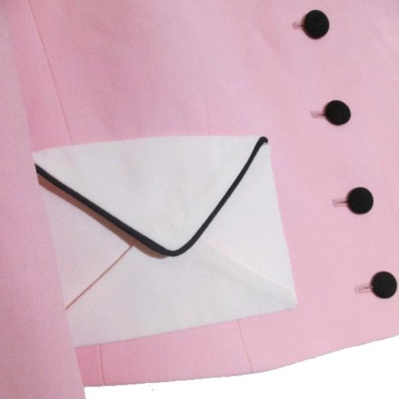 vintage moschino cropped jacket pink blazer envelope size small - Picture 2 of 5